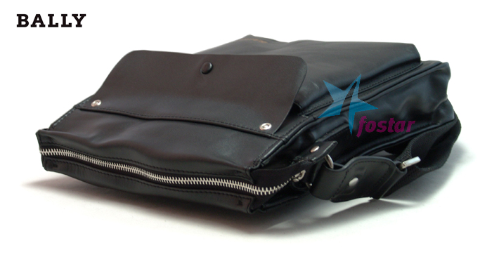 Черная мужская сумка - планшет Bally 187-1BK сумка через плечо