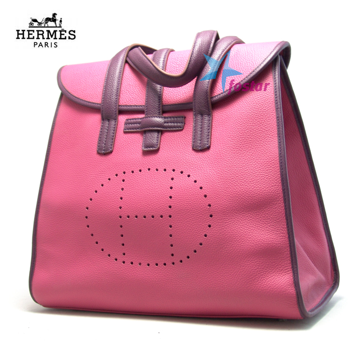 Большая пляжная сумка Hermes 505095PINK-VIOLET
