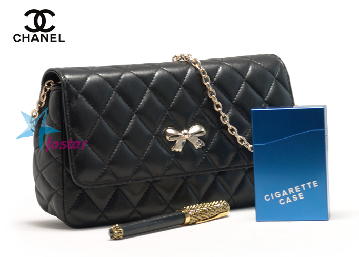 Женская fashion сумочка Сhanel CH668BK черная сумка клатч